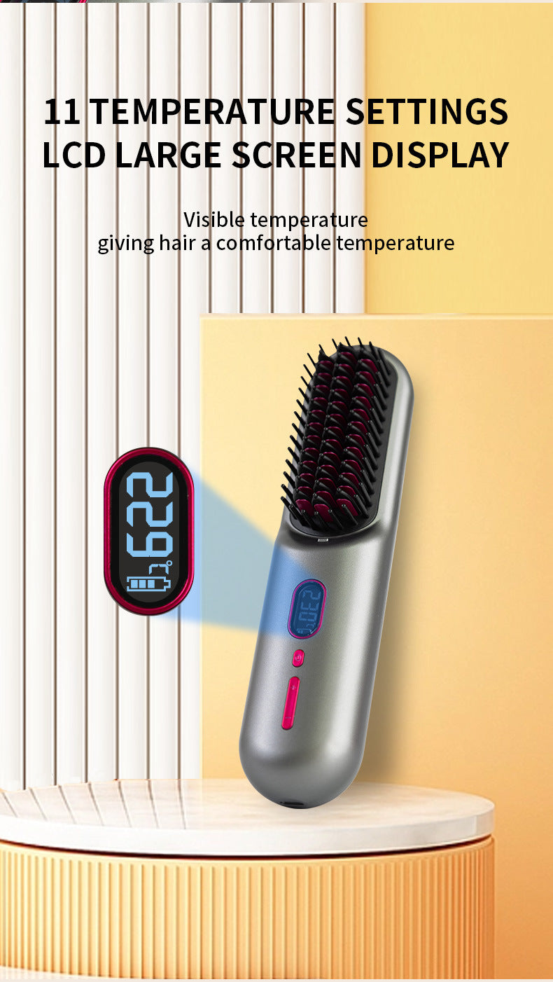 Straight Comb Anion Hair Straightener Dual-use Electric Hair Curler Inner Buckle Lazy Hair Curler